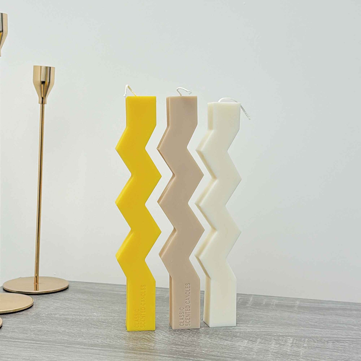 Zig Zag Dinner Candles