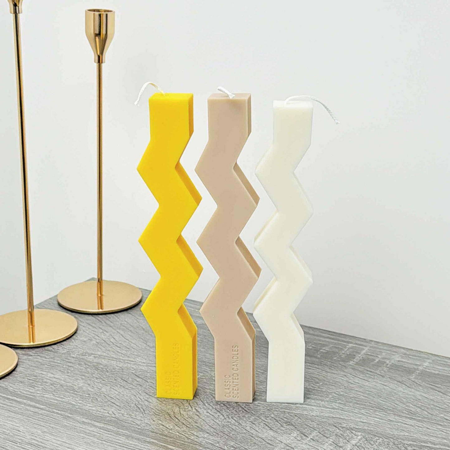 Zig Zag Dinner Candles