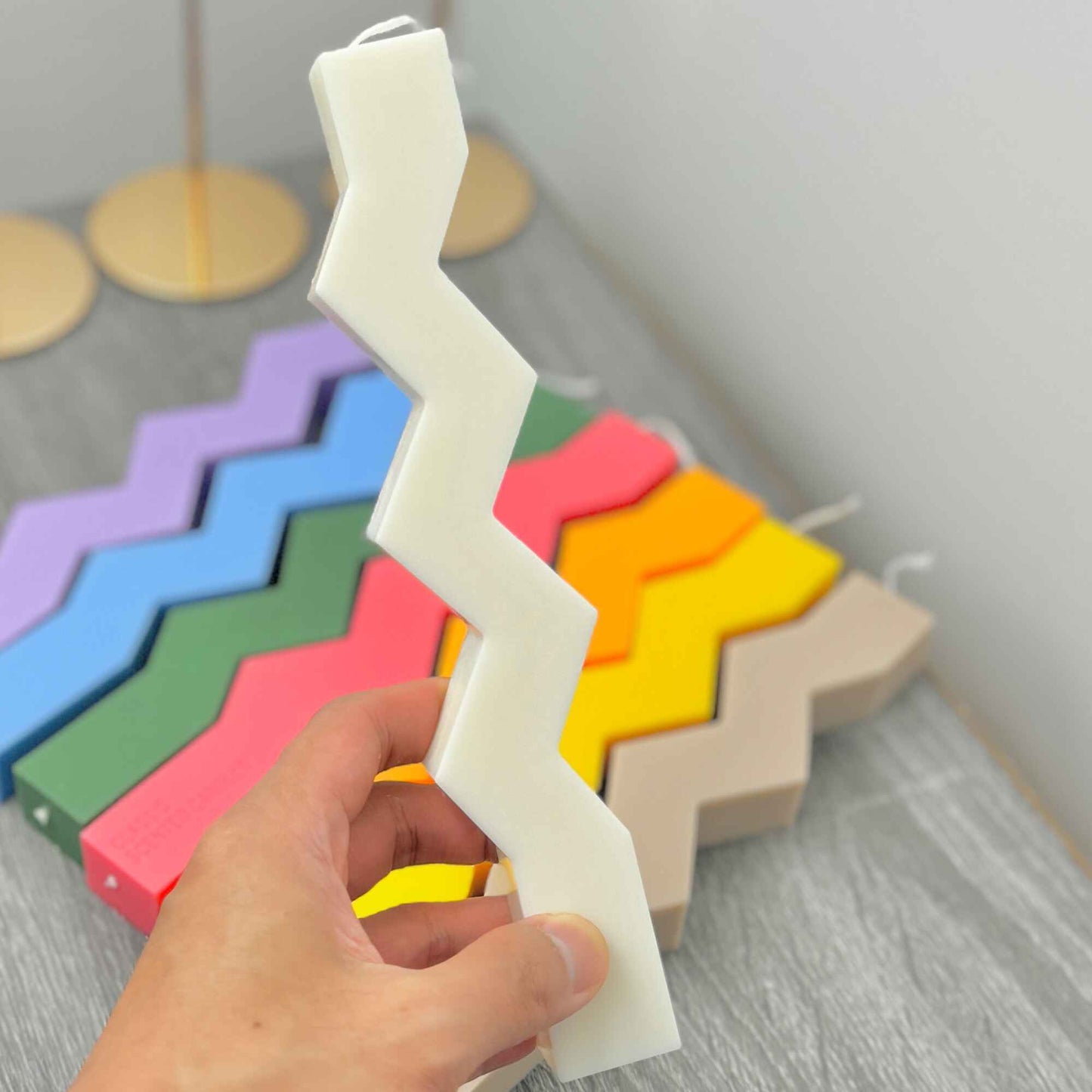 Zig Zag Dinner Candles