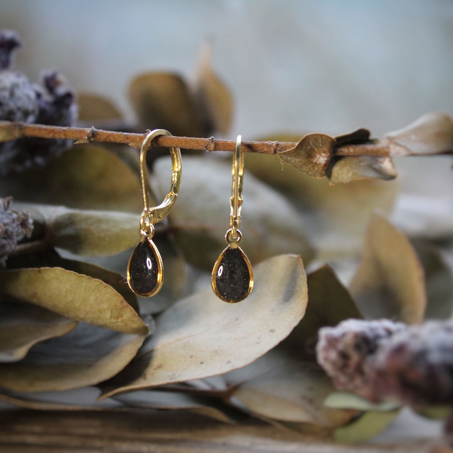 Dainty Oval Drop Earrings
