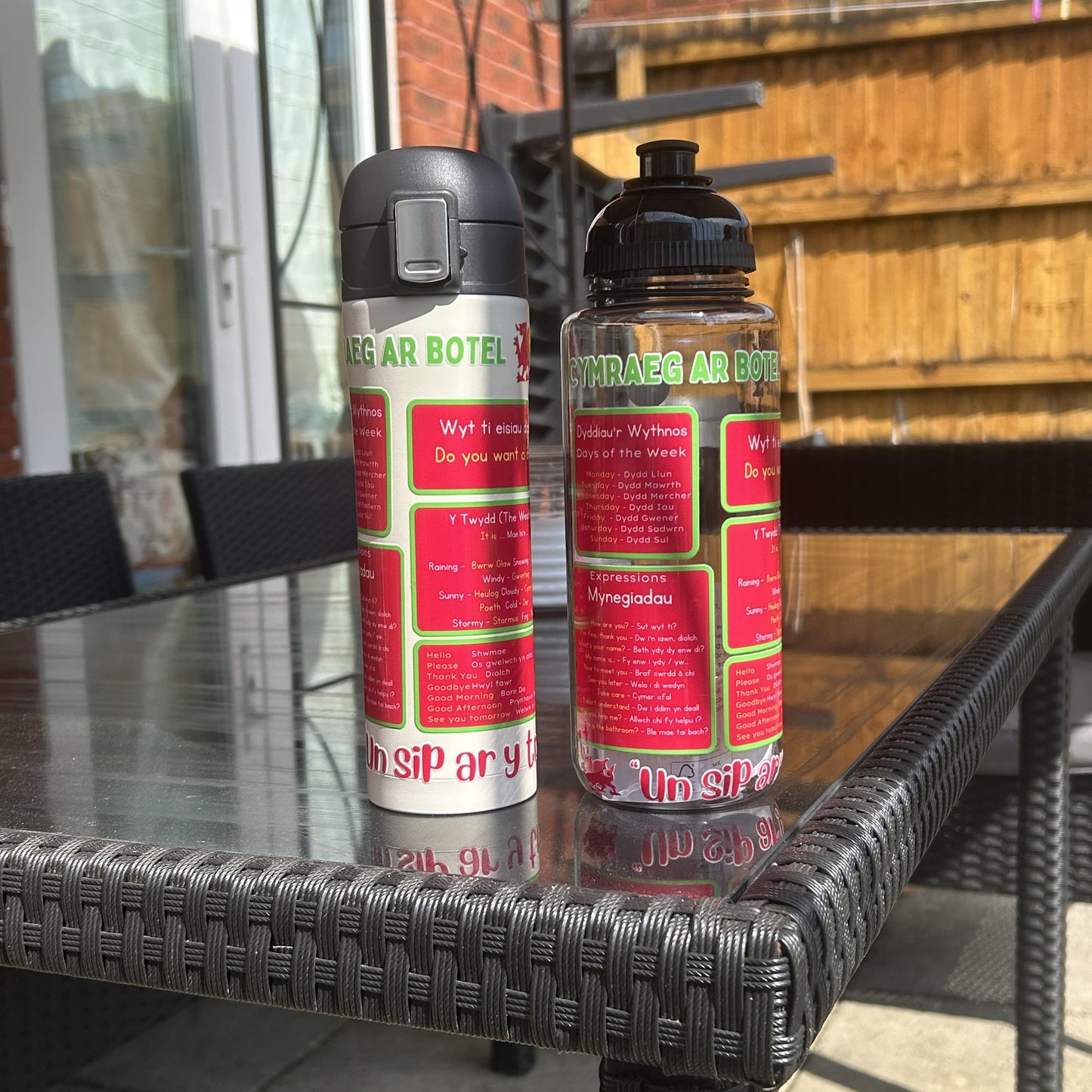 Sustainable Welsh gift idea – Cymraeg/ Welsh flask for Welsh learners