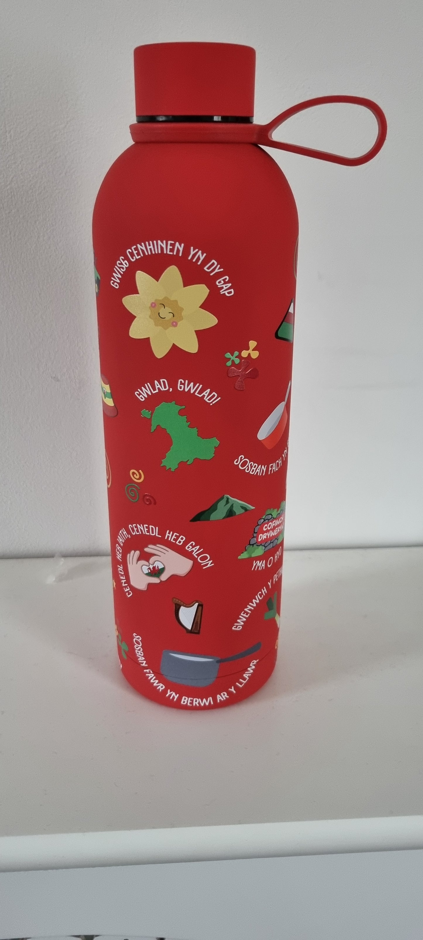 Lliwiau Cymru Stainless Steel Water Bottle