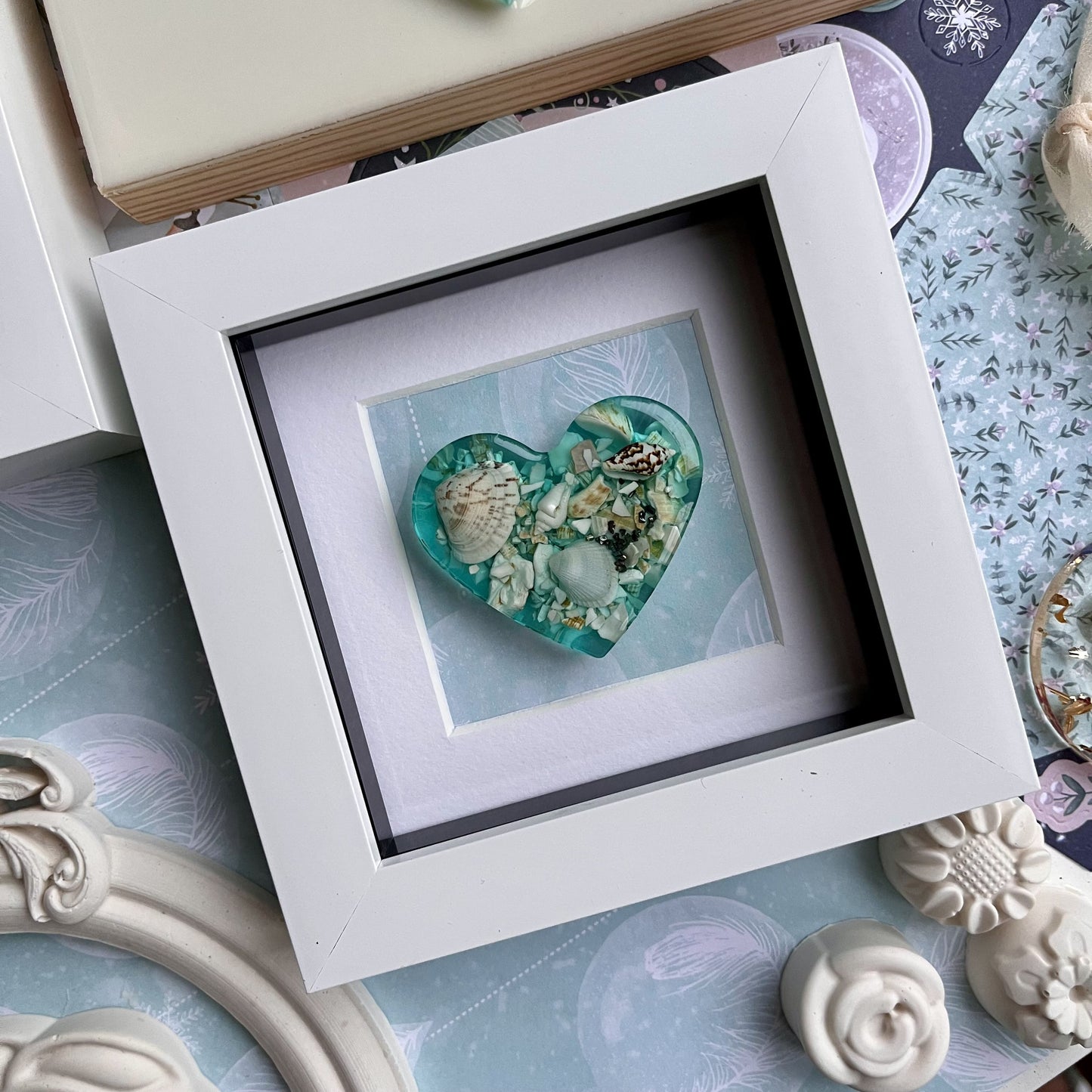 “Ocean in Your Hand” handmade resin art for home décor
