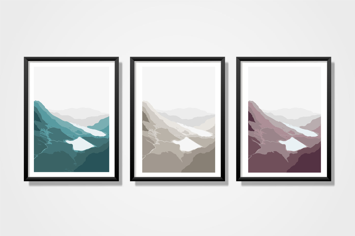 Abstract Cadair Idris Mountain Range Print