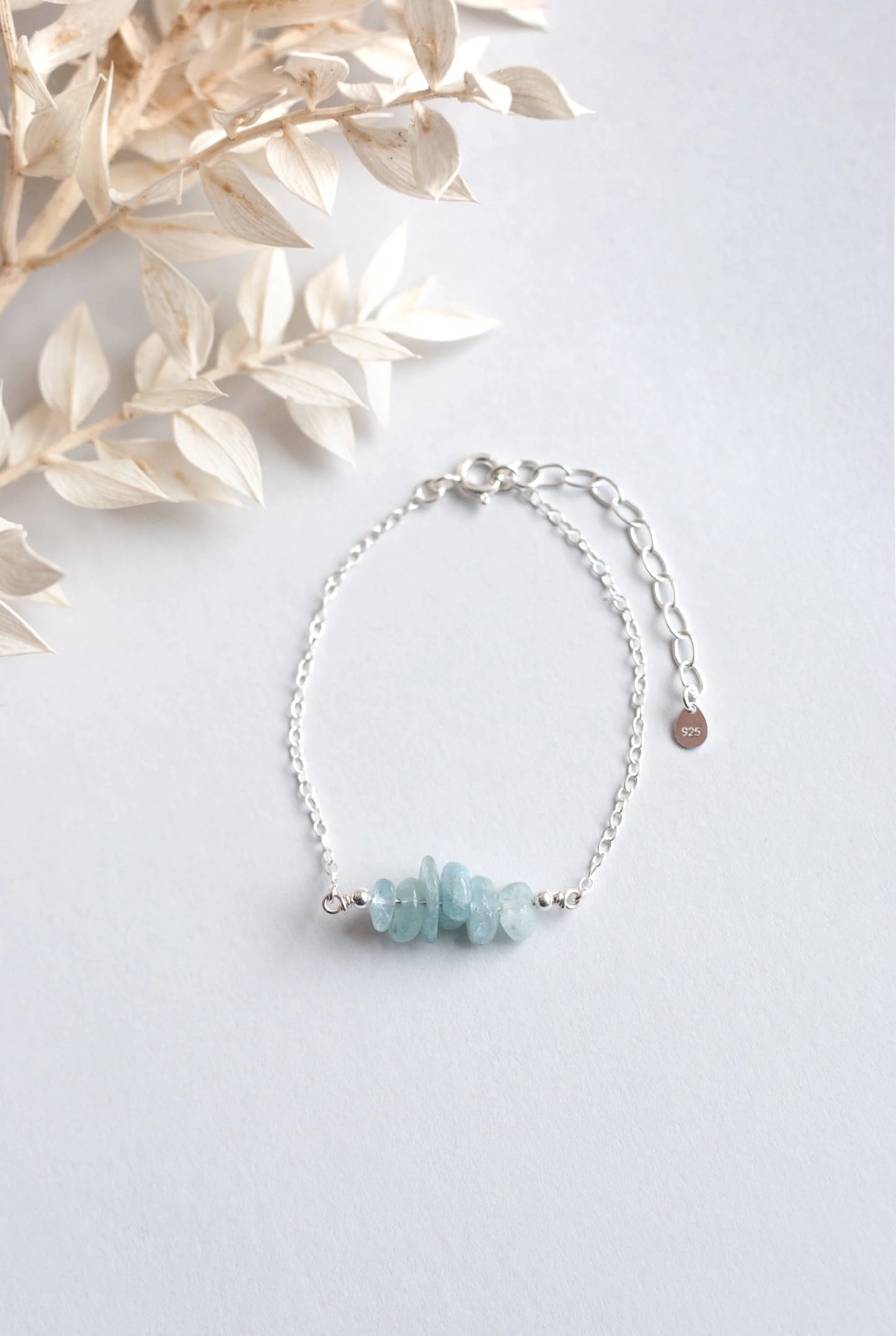 Aquamarine Crystals Bracelet