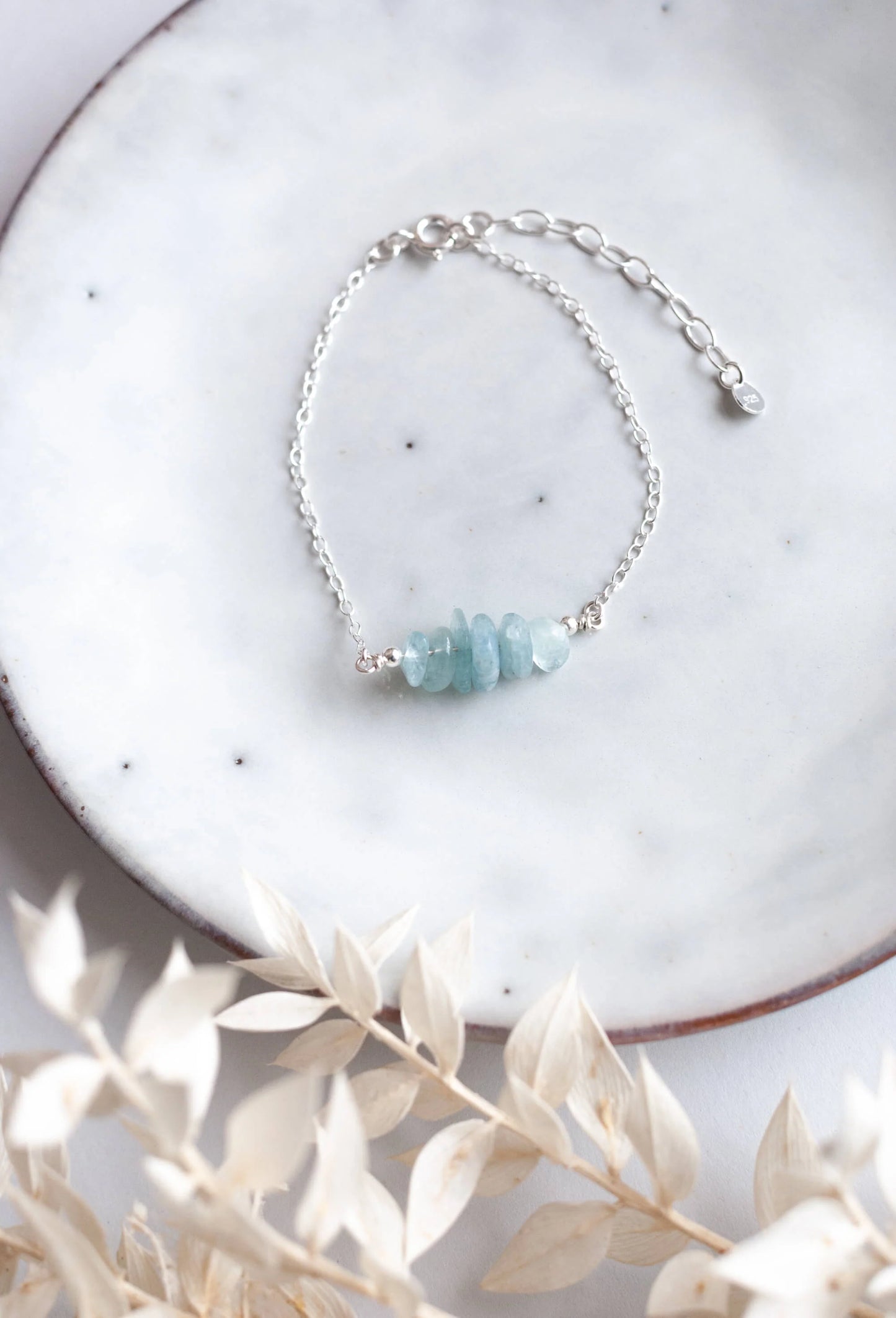Aquamarine Crystals Bracelet