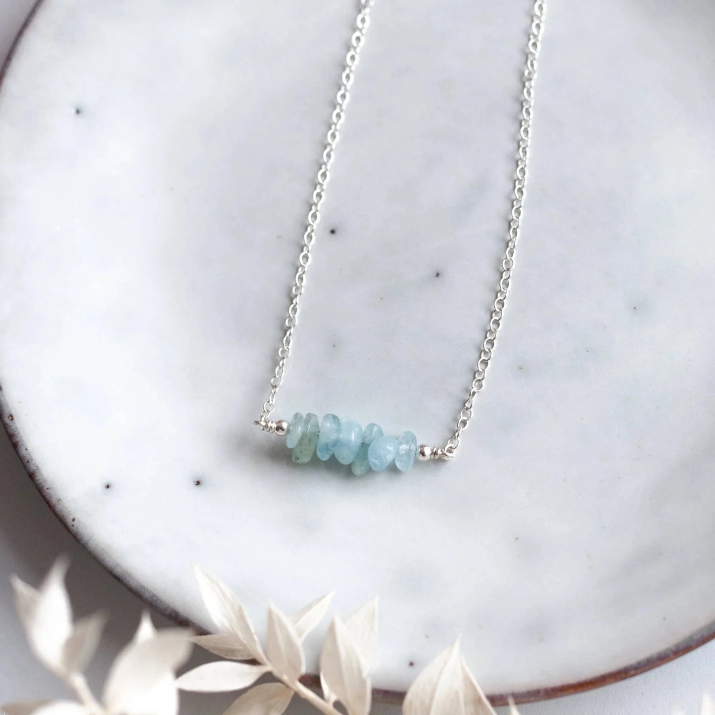 Aquamarine Crystals Necklace