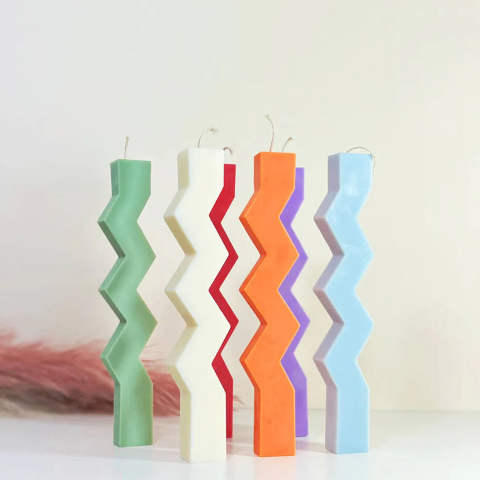 Zig Zag Dinner Candles