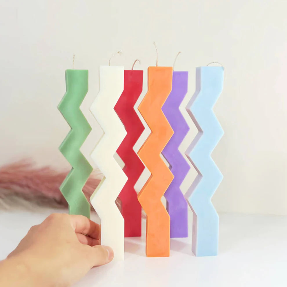 Zig Zag Dinner Candles