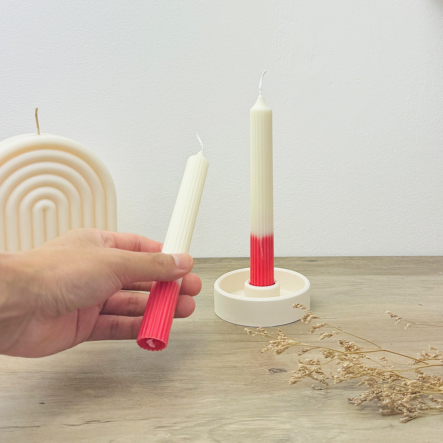 Two Tone Dinner Candles