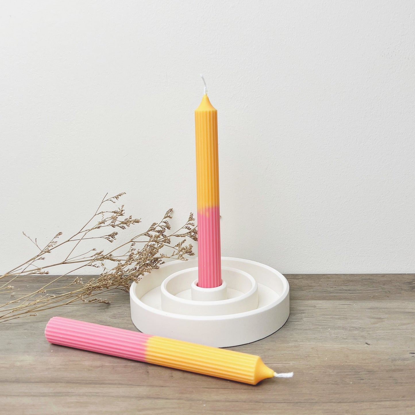 Two Tone Dinner Candles