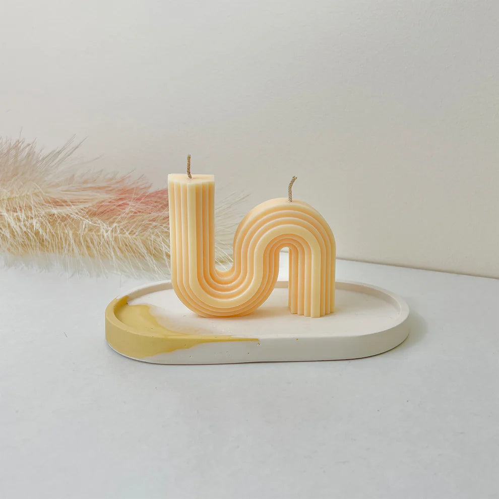 Wavy Double Wick Candle