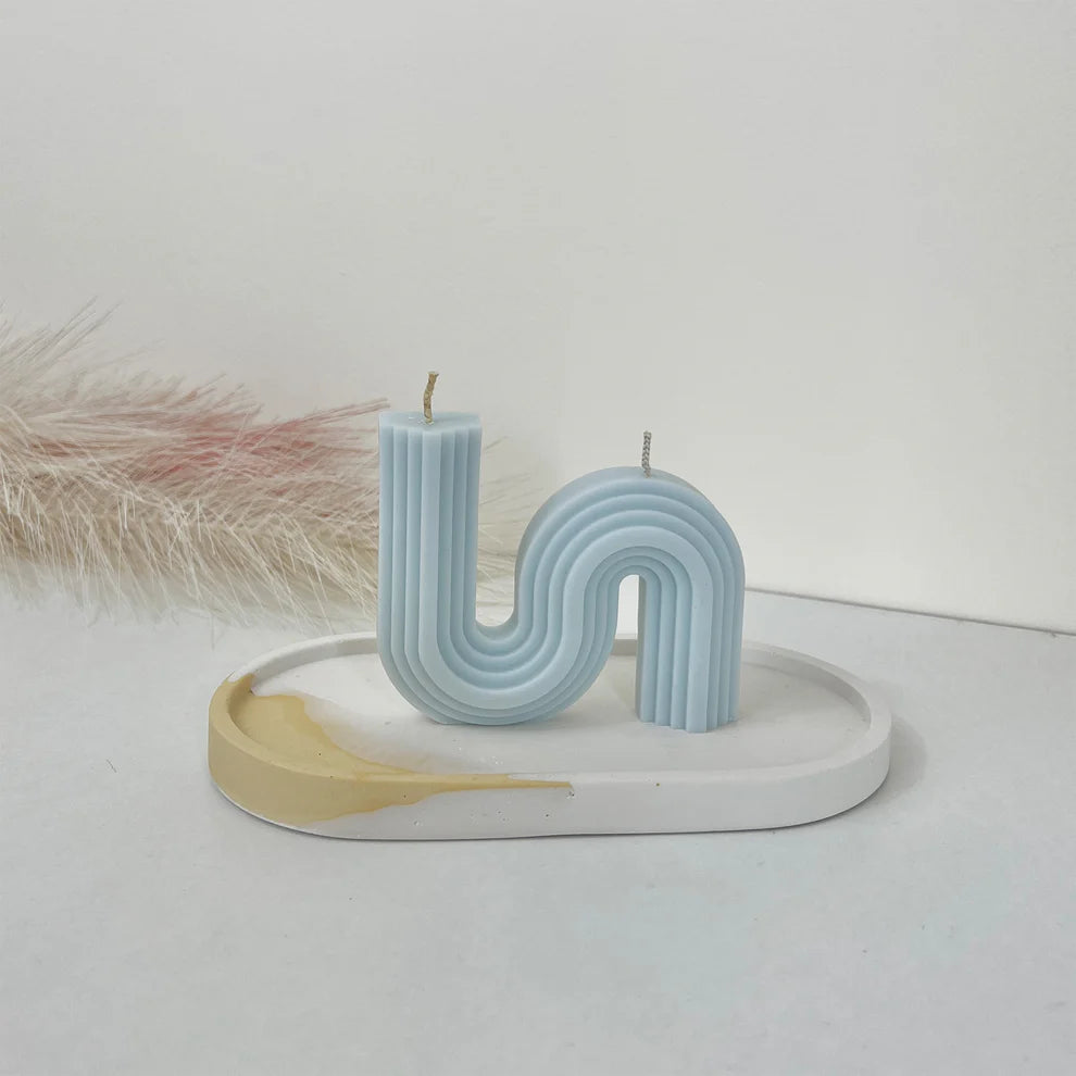 Wavy Double Wick Candle