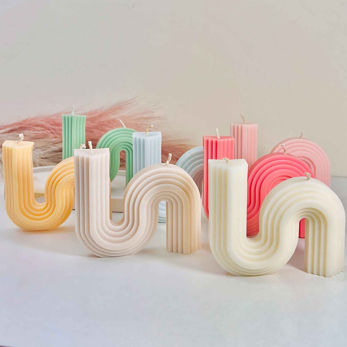 Wavy Double Wick Candle