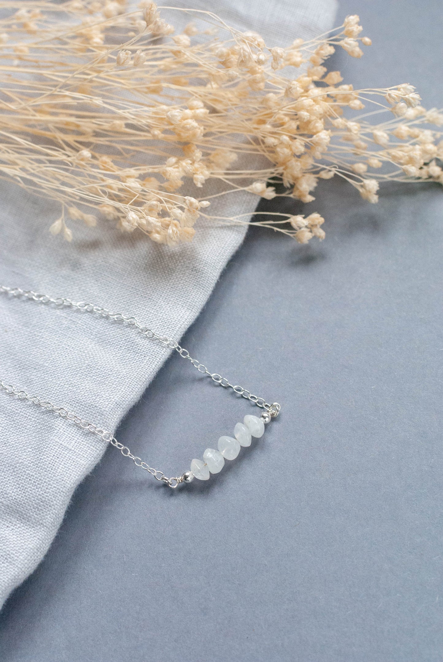 Moonstone Rondelle Necklace