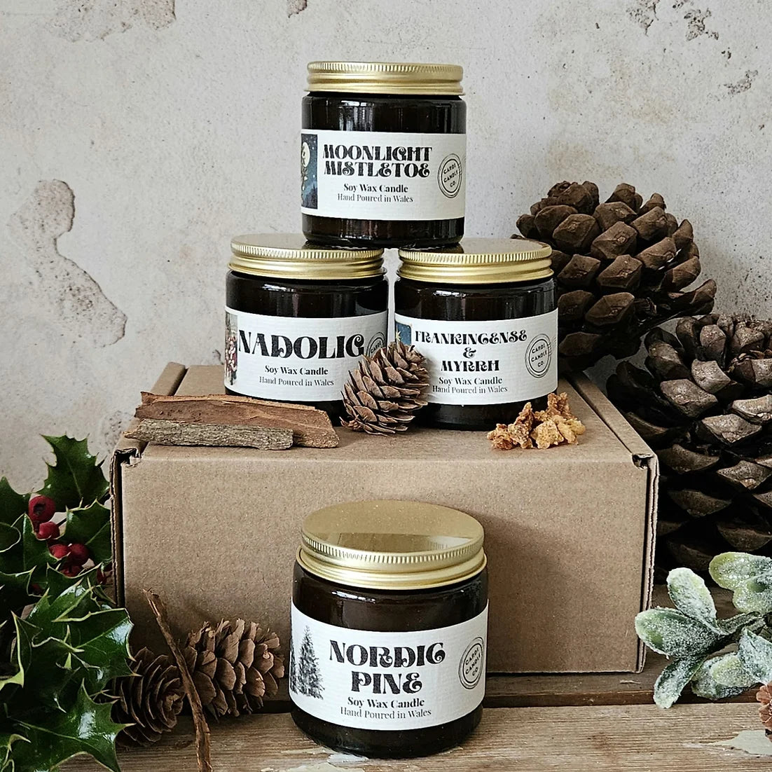 'Four Candles' Small Gift Set- Festive Collection