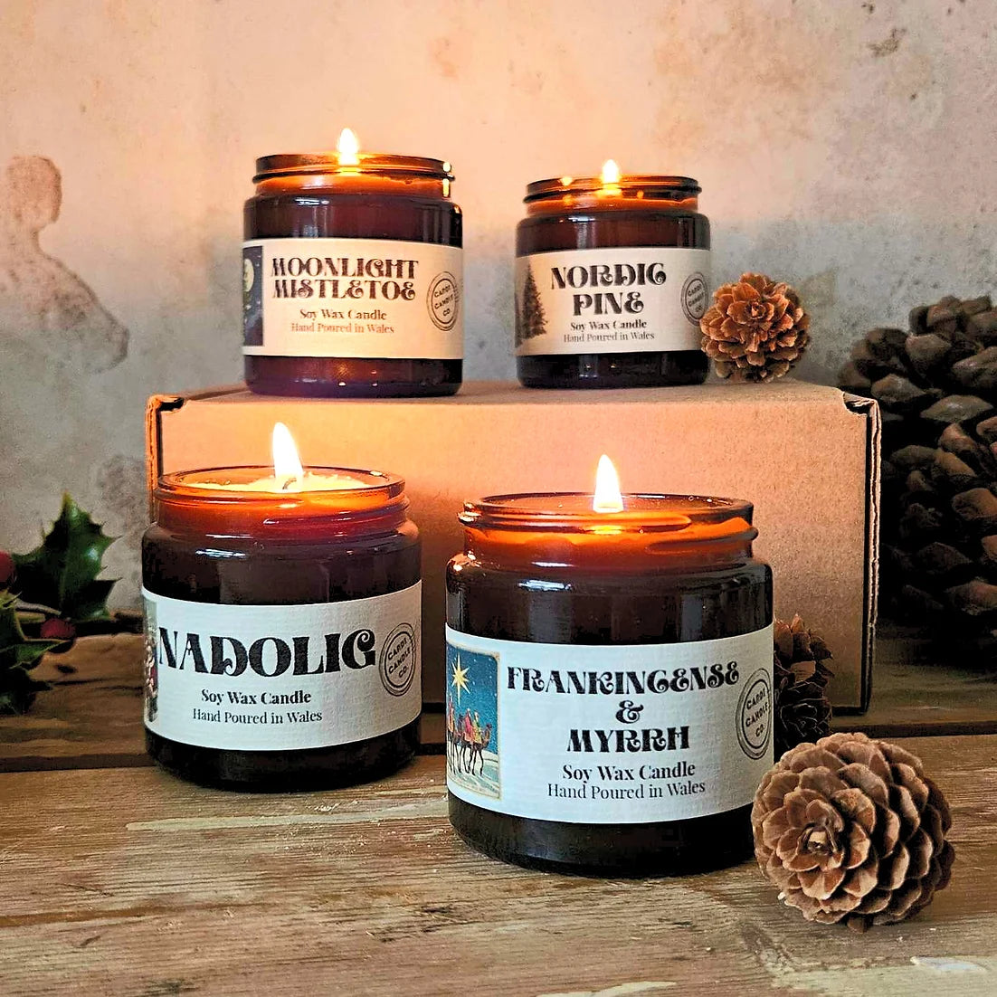 'Four Candles' Small Gift Set- Festive Collection