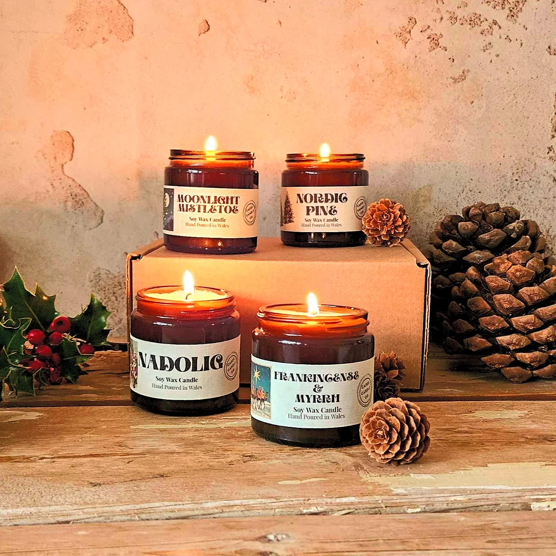 'Four Candles' Small Gift Set- Festive Collection