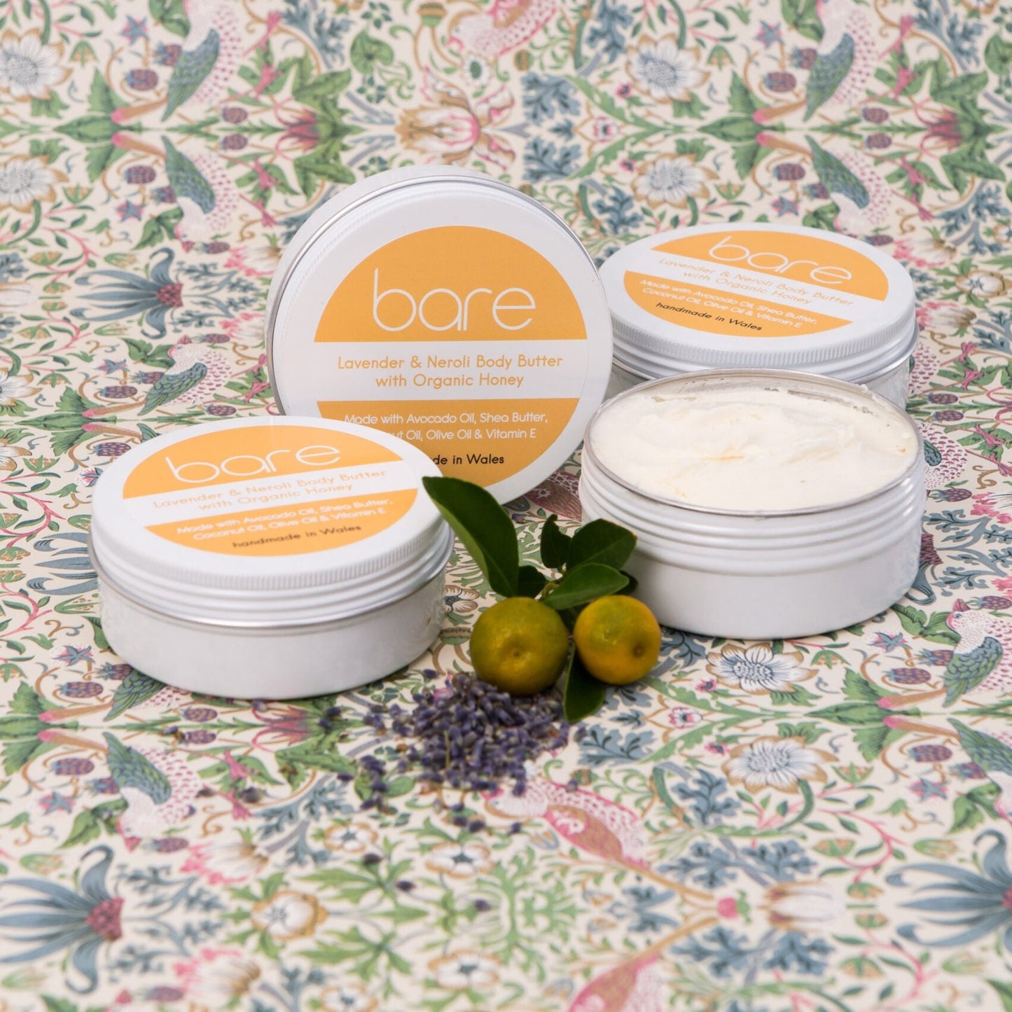 Moisturising body butters by small Welsh business, Bare Natural.