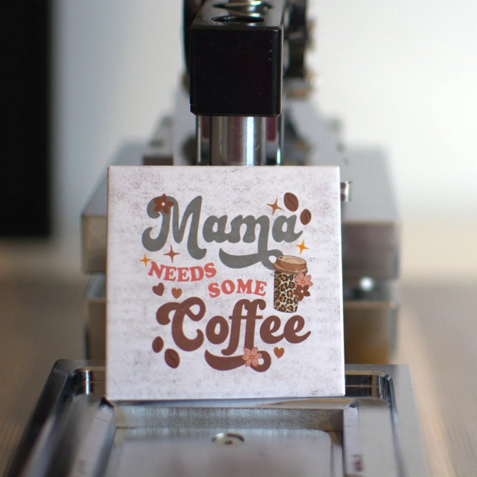 Coffee bar photo magnet, strong magnetic backing, unique handmade Welsh gift