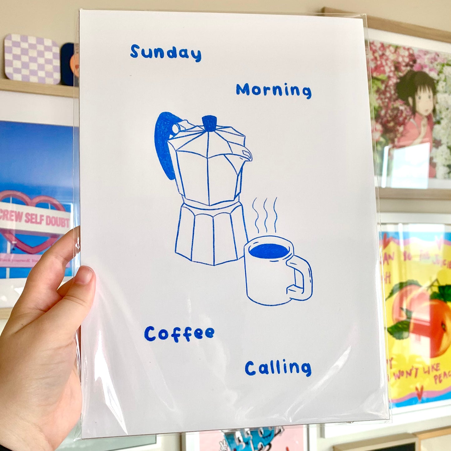 A4 Sunday Morning Coffee Art Print