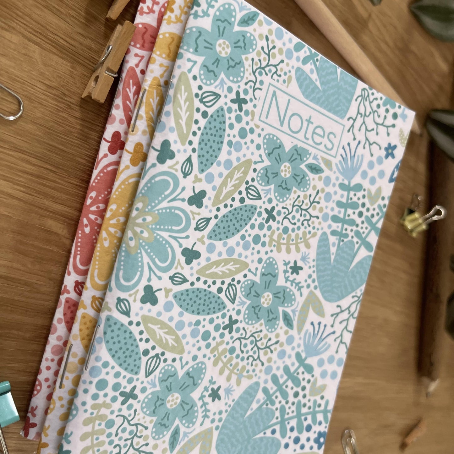 Set of 3 floral pocket notebooks