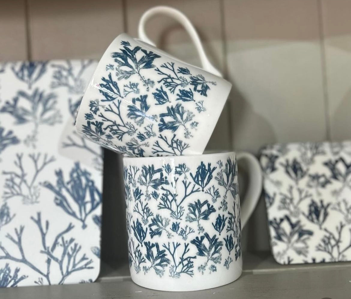 Seaweed Print Bone China Mug