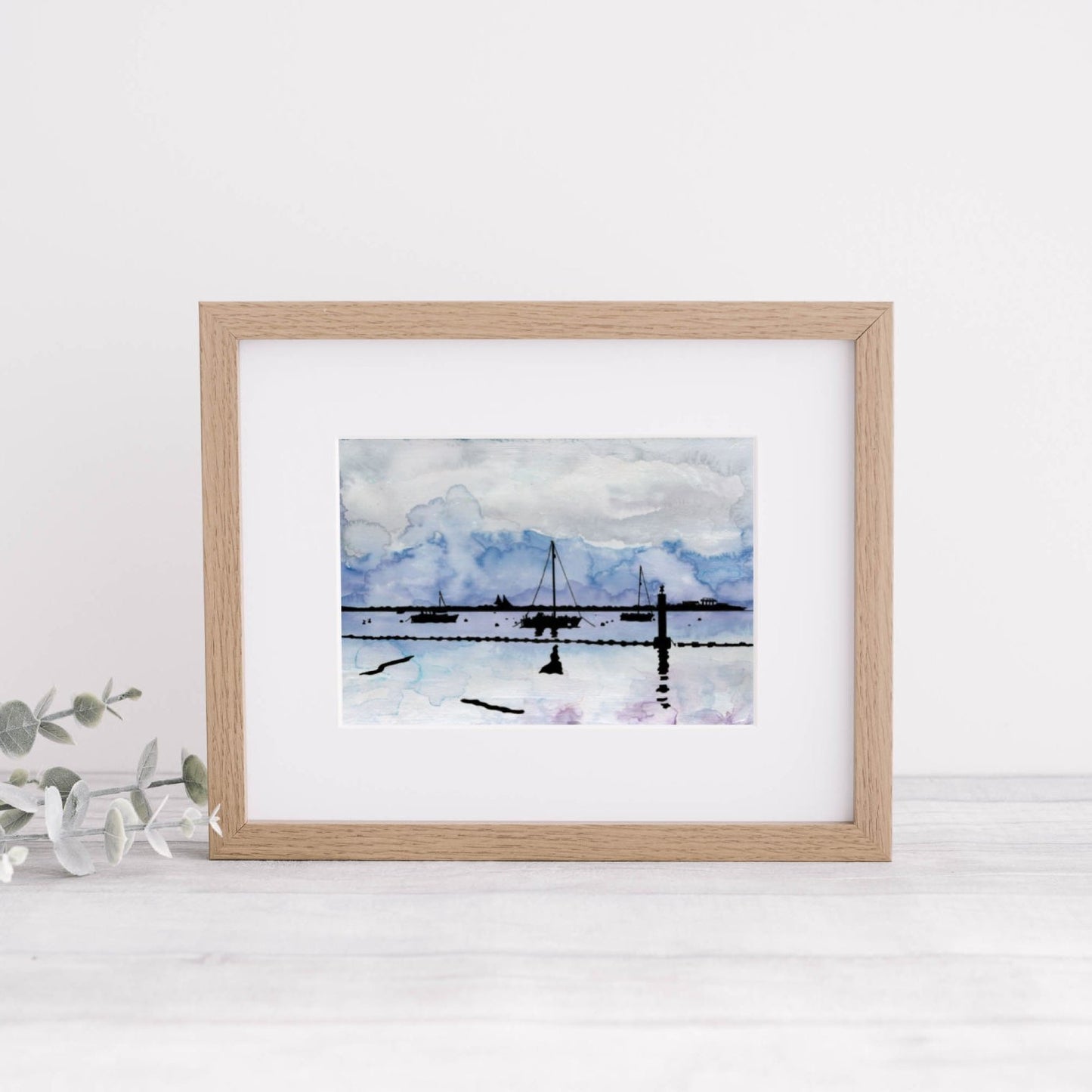 Moored Cardiff Bay Print