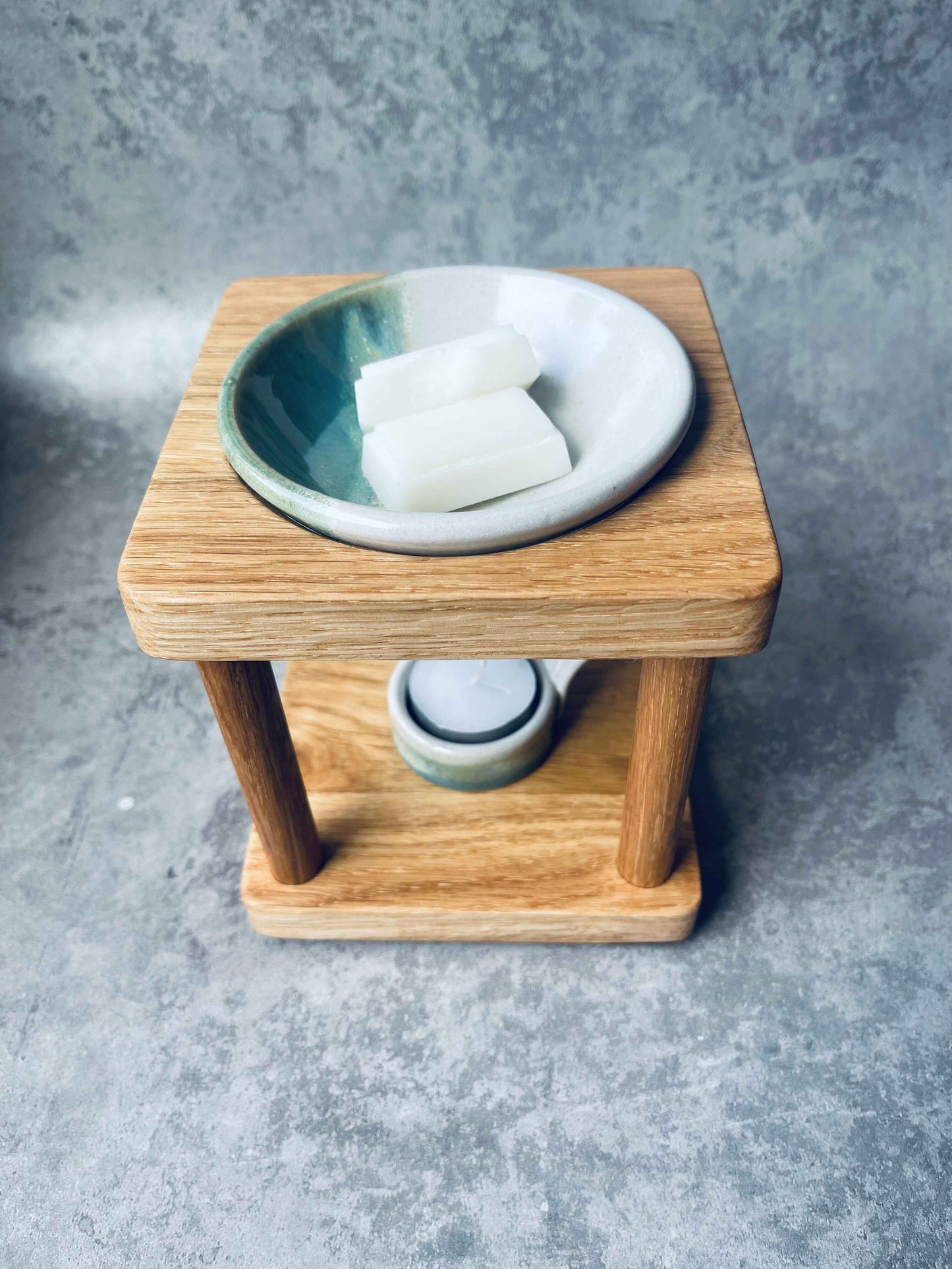 The Cube Oak Wax Melt Burner