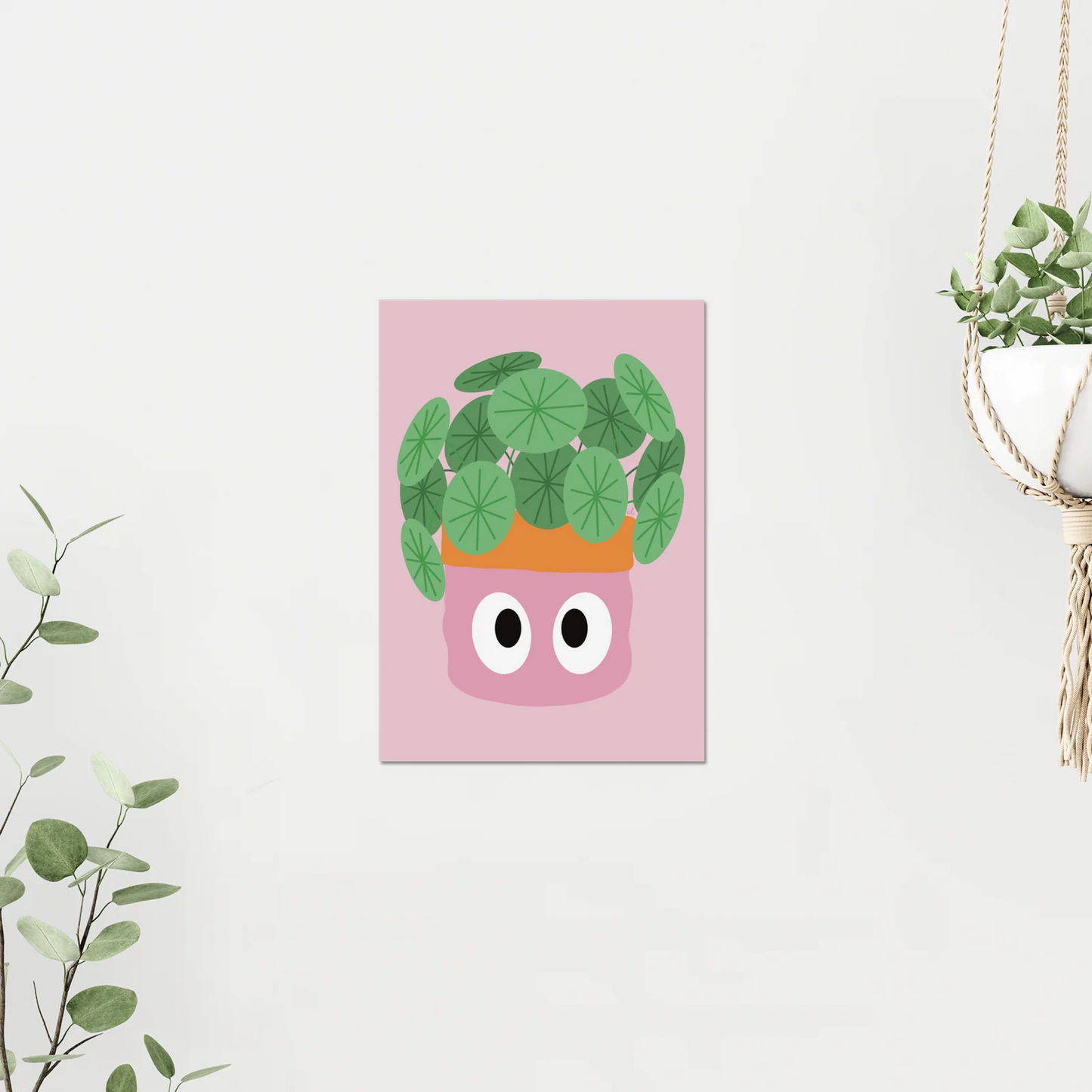 Peepers playful art print of colourful Planty Peepers on recycled paper