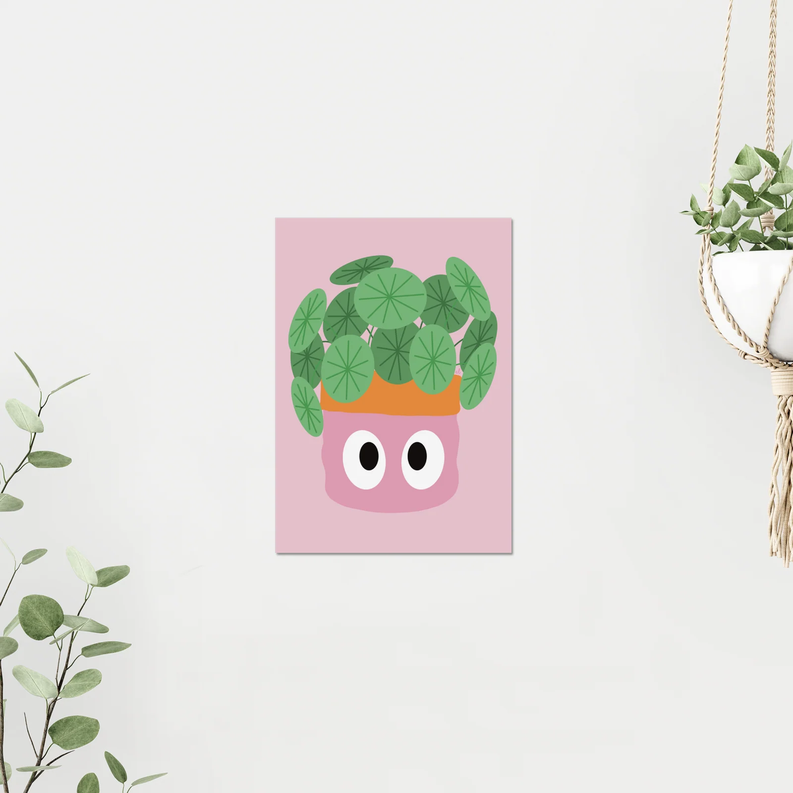 Peepers playful art print of colourful Planty Peepers on recycled paper
