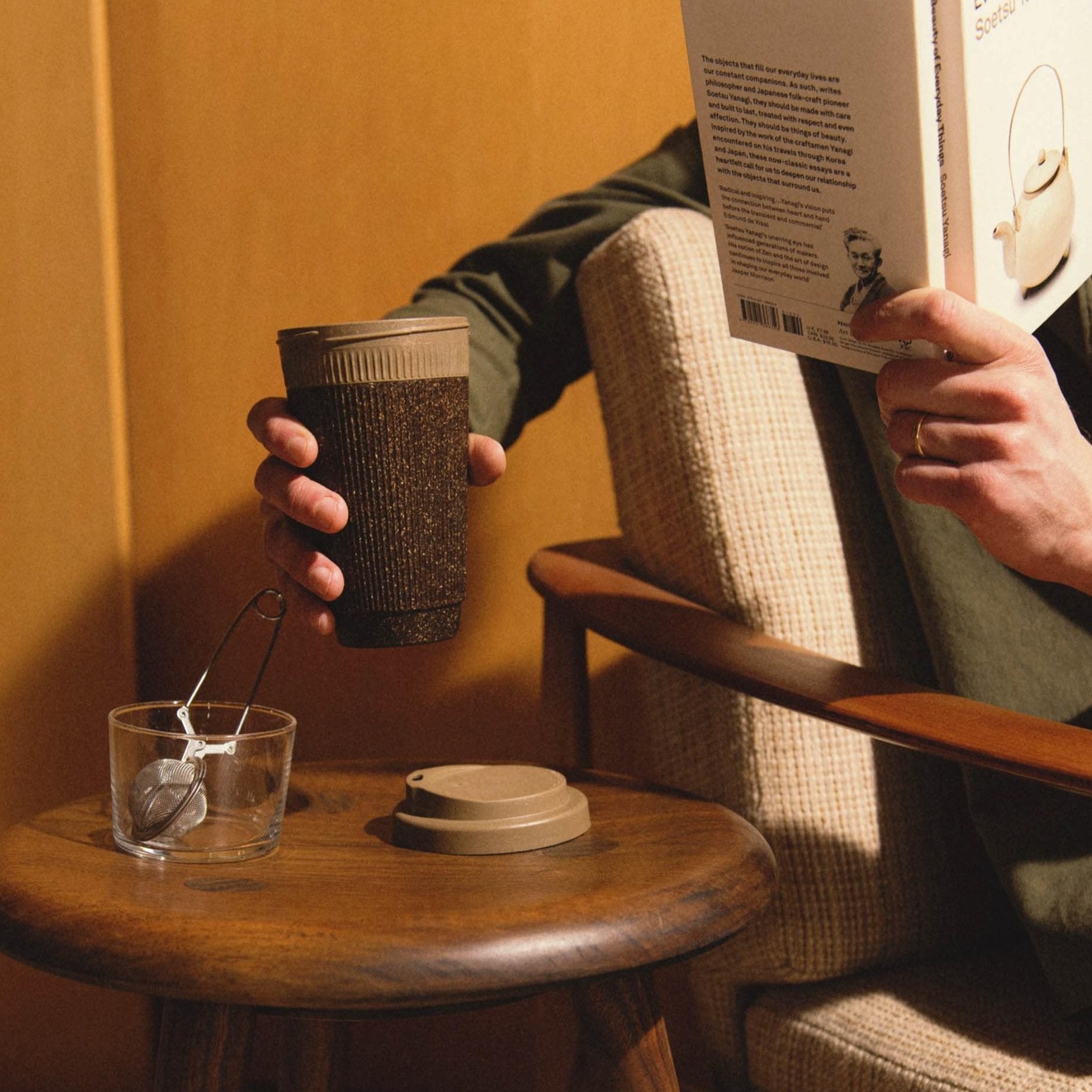 Reusable cup made from used coffee grounds, Created by local, Welsh, small business