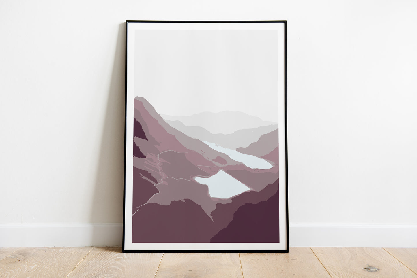 Abstract Snowdon Mountain Range Print