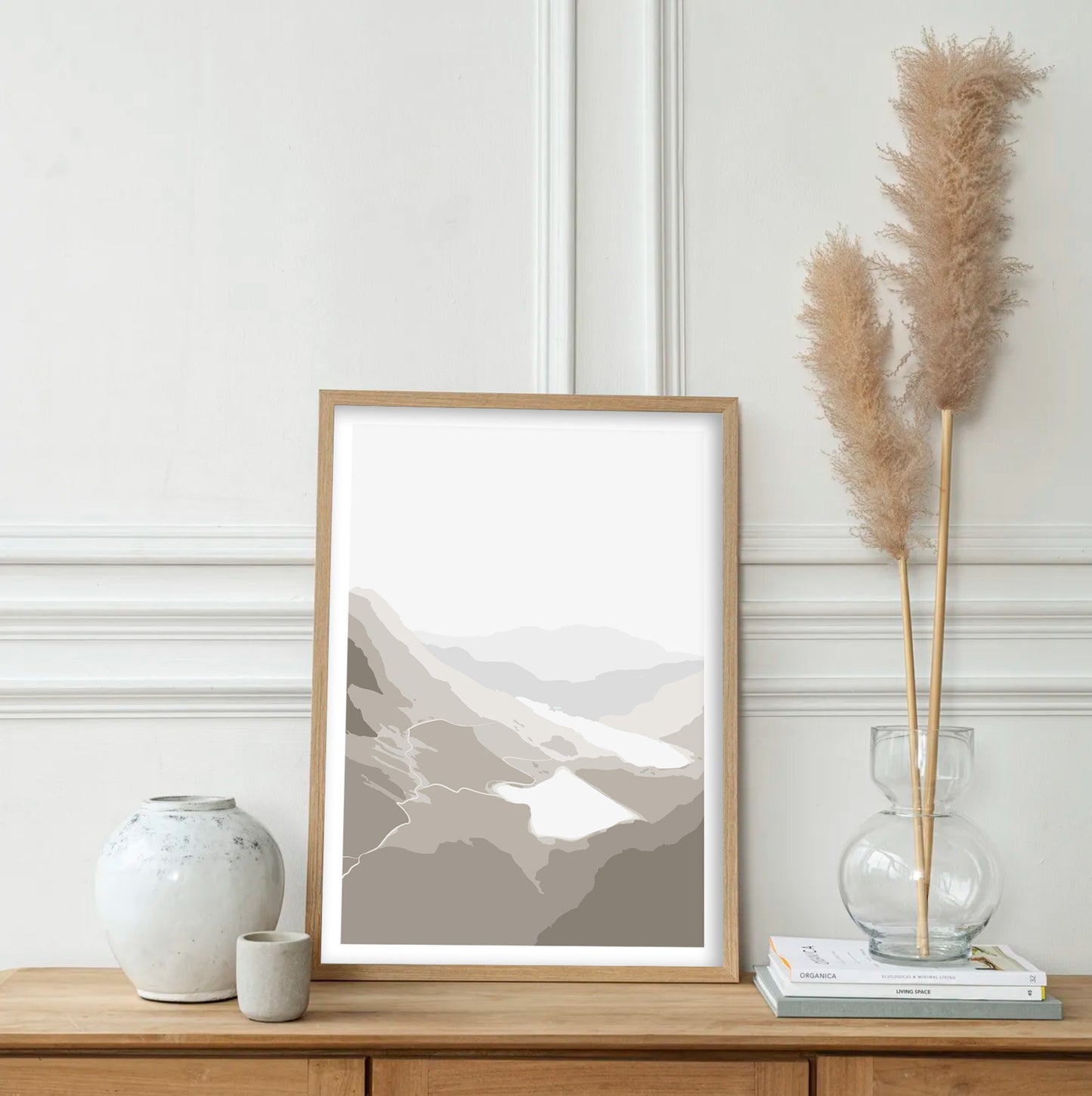 Abstract Snowdon Mountain Range Print