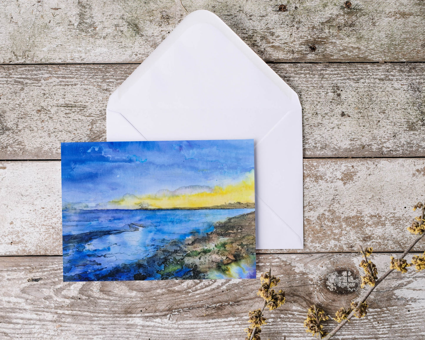 Sully Bay Sunset Greetings Card