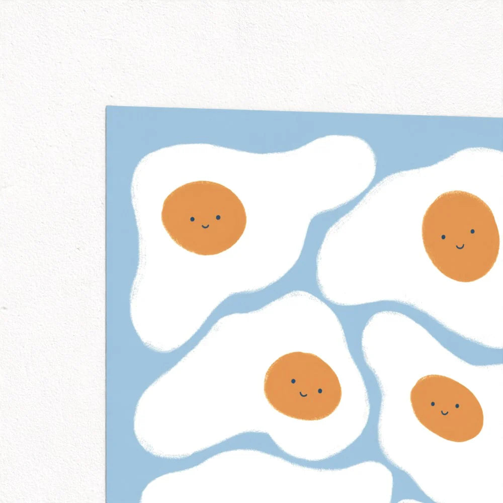 Vibrant Sunny Side Up wall art adding joy and colour to any home decor.