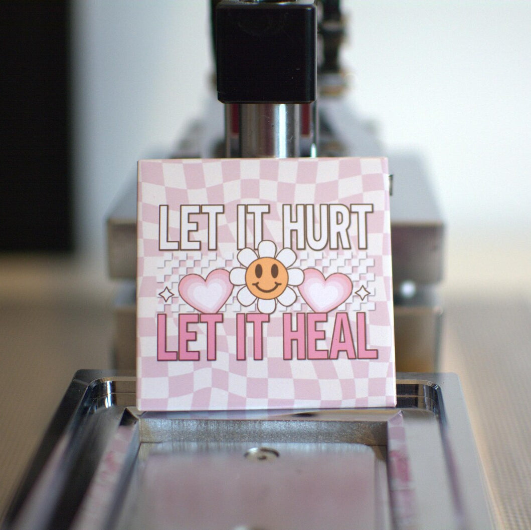 Uplifting 2.5 x 2.5 inch fridge magnet for home or office décor