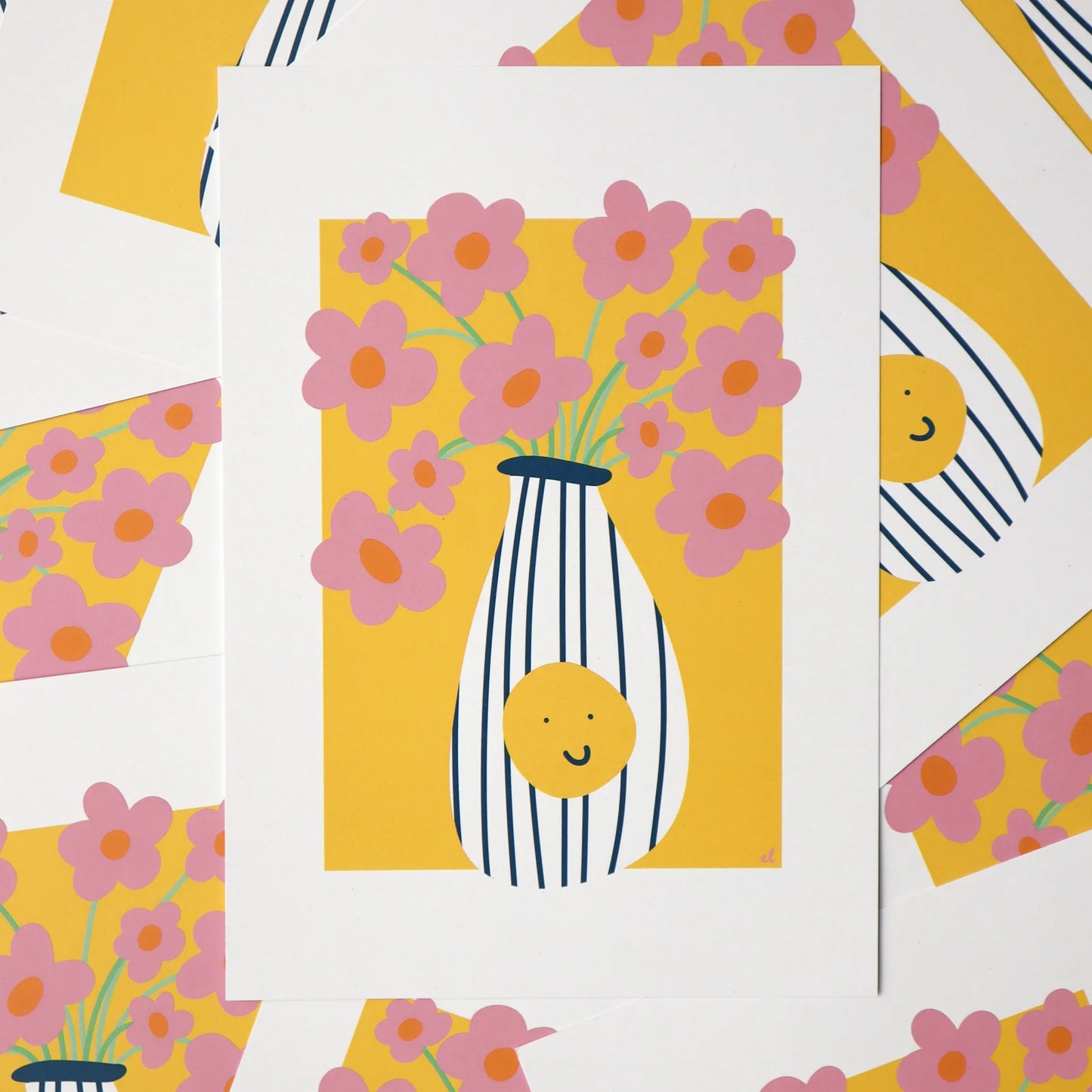 Wonky Daisies Art Print