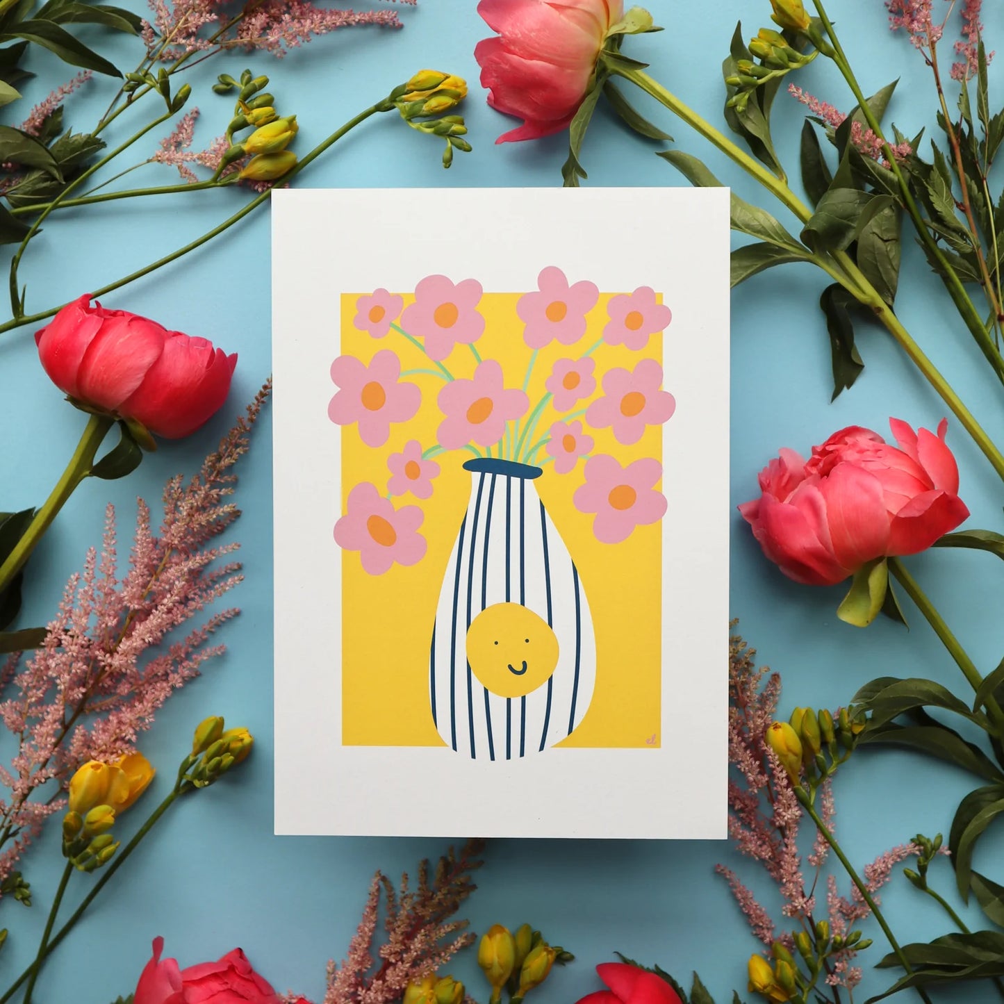 Wonky Daisies Art Print