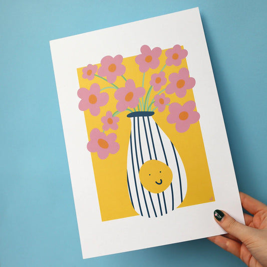 Wonky Daisies Art Print