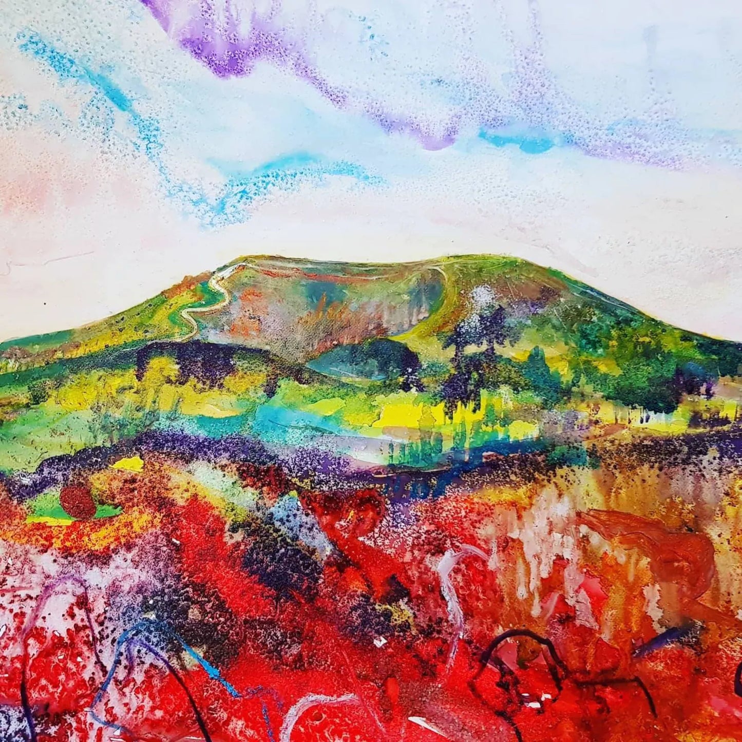 Fine art landscape print, mountain with white mount – shop small from Welsh makers this Christmas