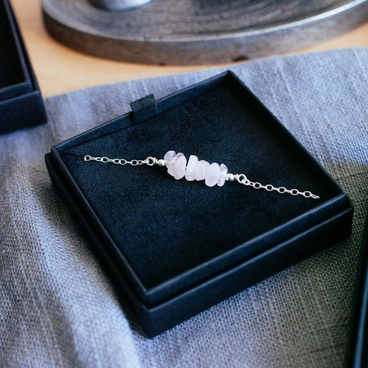 Rose Quartz Crystals Bracelet