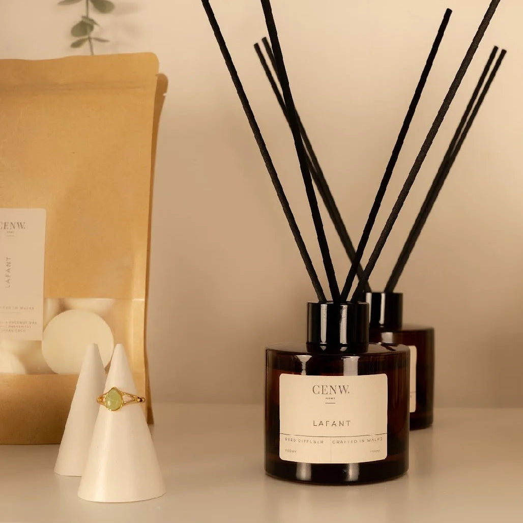 Home fragrance diffuser for bedrooms and living spaces, made in Wales.
