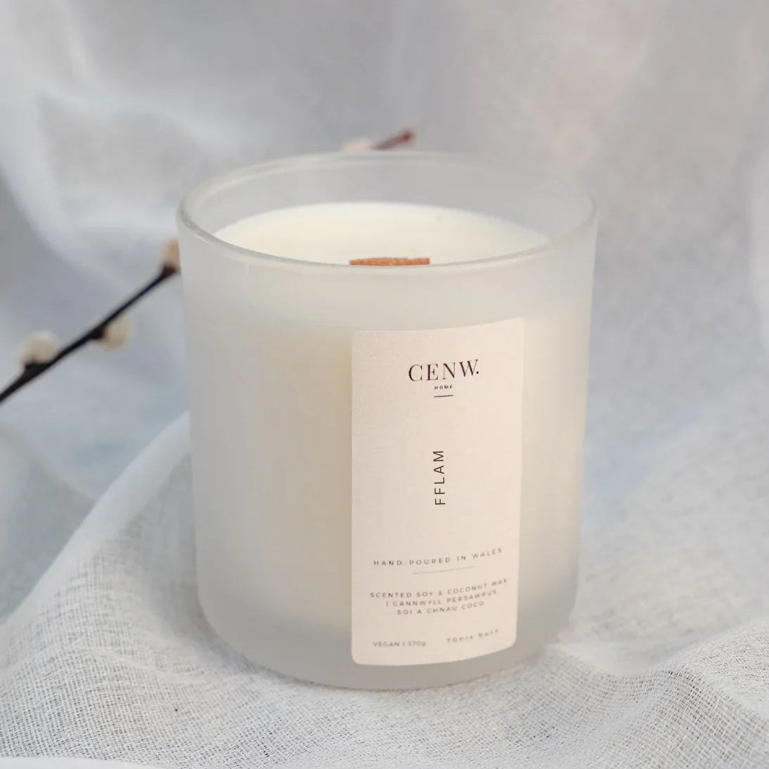 vanilla coffee patchouli soy candle hand-poured in Wales