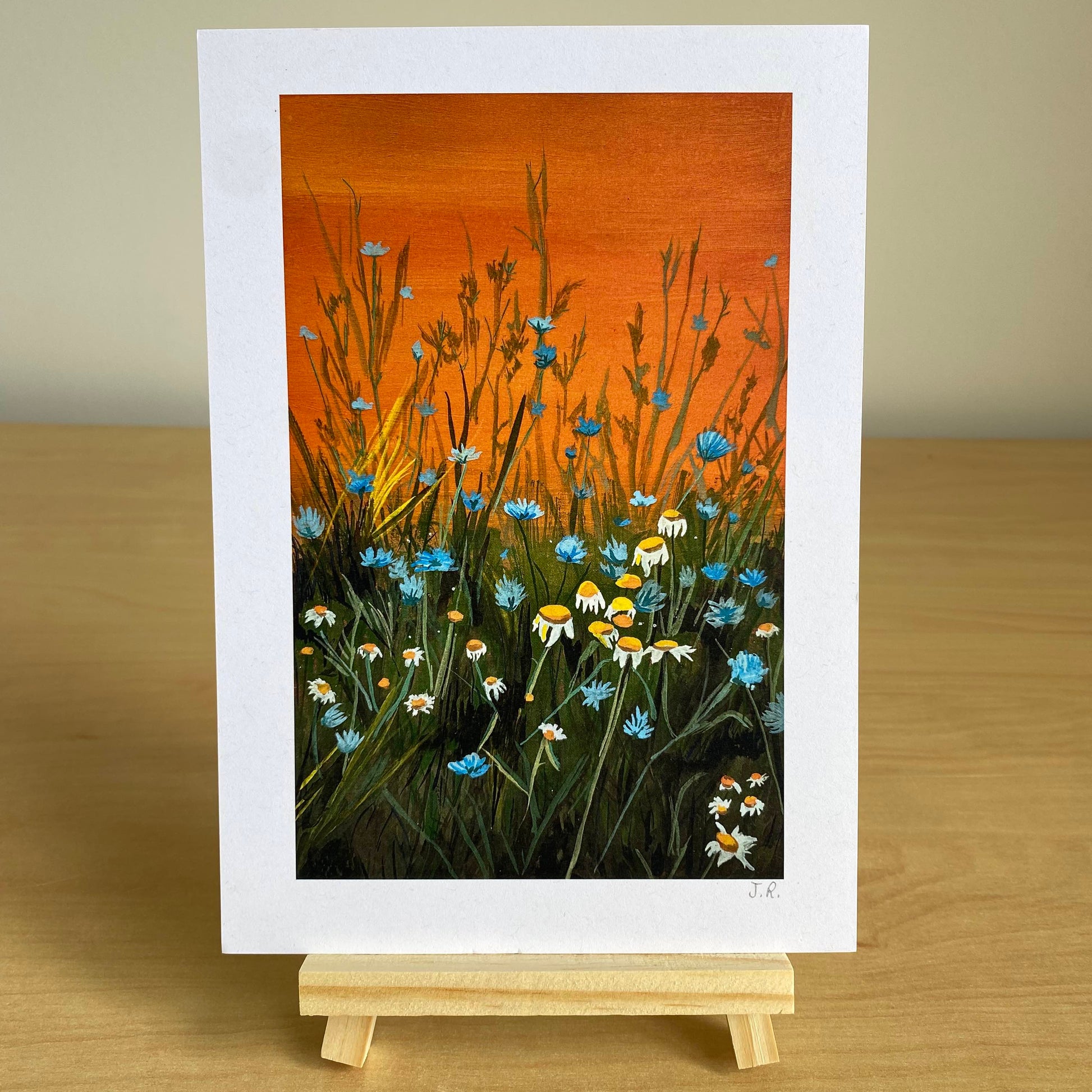 Nature inspired sunset artwork supporting independent artist, based in Wales.