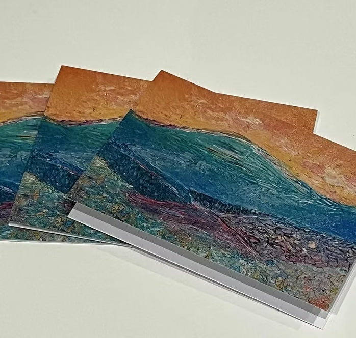 Nature-inspired blank greeting card by Welsh artist Miriam Vincent – eco-friendly art card, ideal christmas gifts