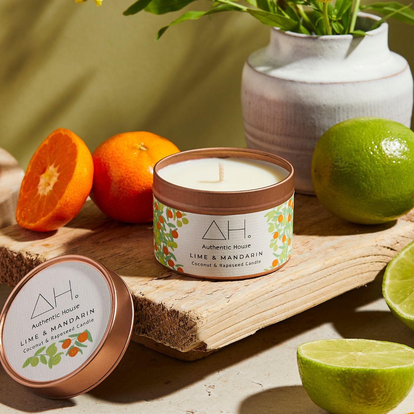 Lime And Mandarin Candle Coconut Rapeseed