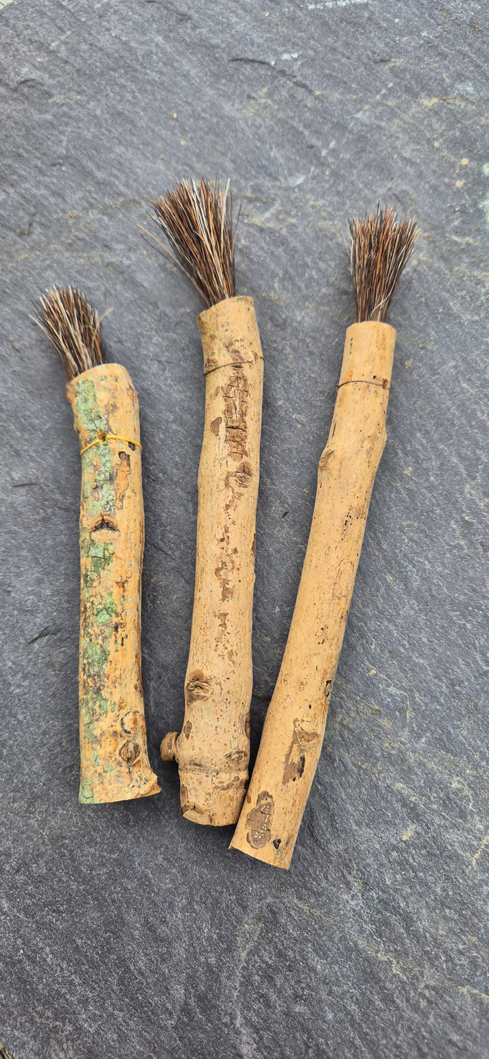 Eco friendly artist paintbrush handmade in Wales