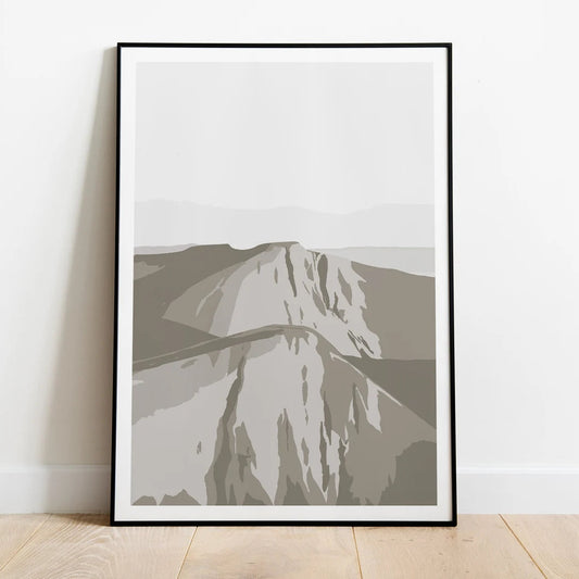 mountain art print, ideal for outdoor enthusiasts. perfect gift for outdoor adventurers,