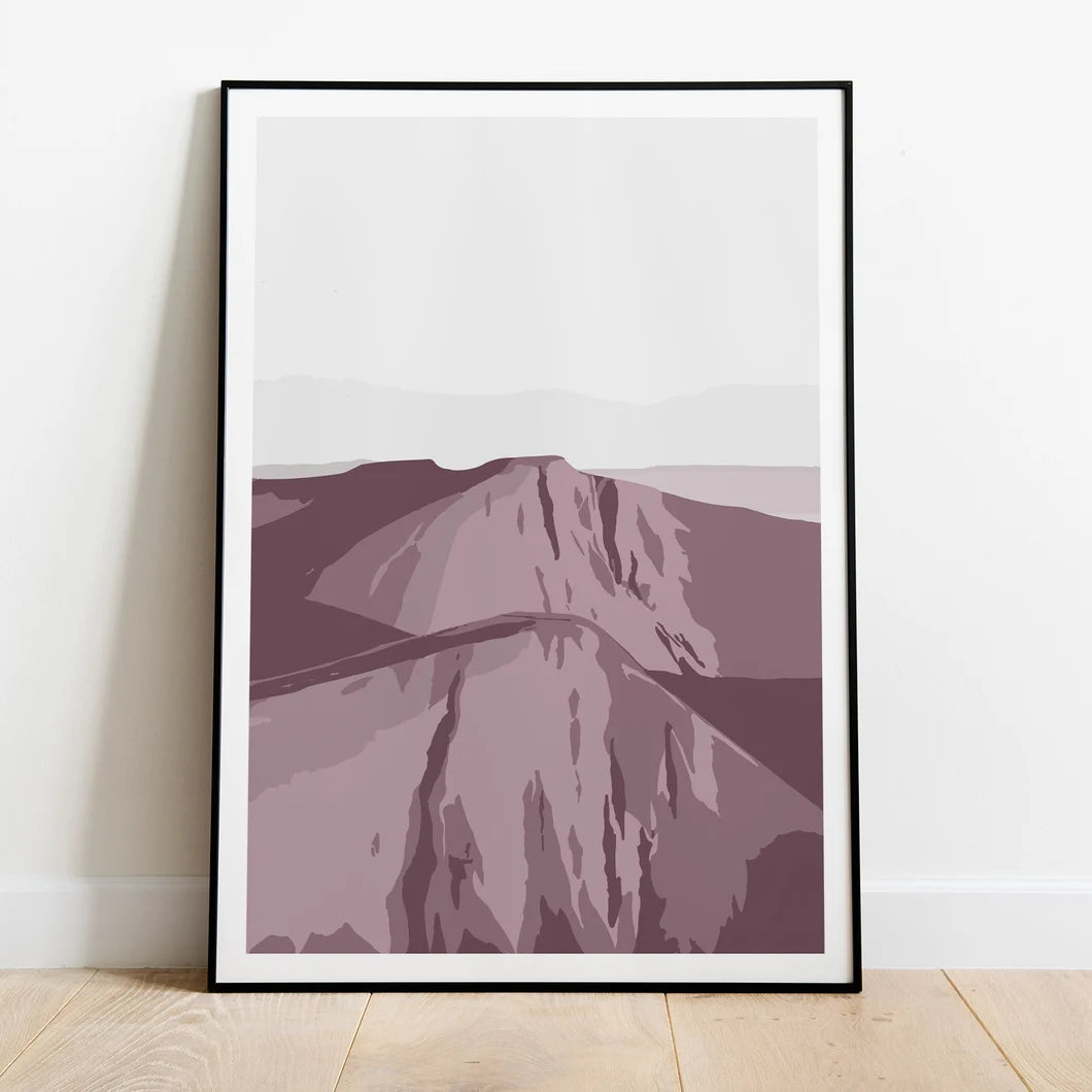 mountain art print, ideal for outdoor enthusiasts. perfect gift for outdoor adventurers,